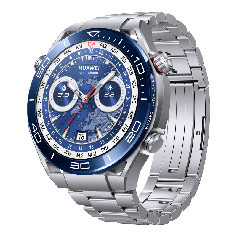 Huawei Watch Ultimate - Jam Tangan Digital dengan Bahan Zirconium Liquid Metal, Layar LTPO AMOLED 1.5 Inci, Warna Expedition Black & Voyage Blue
