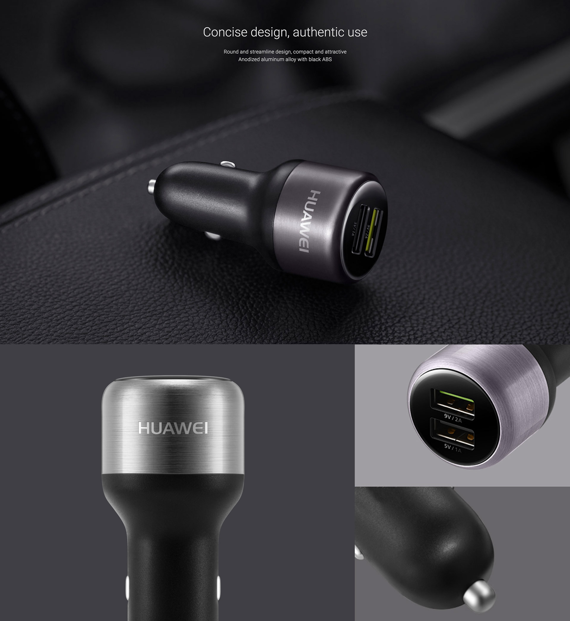 Original Huawei Honor AP31 Dual USB Port Fast Charge Car Charger with